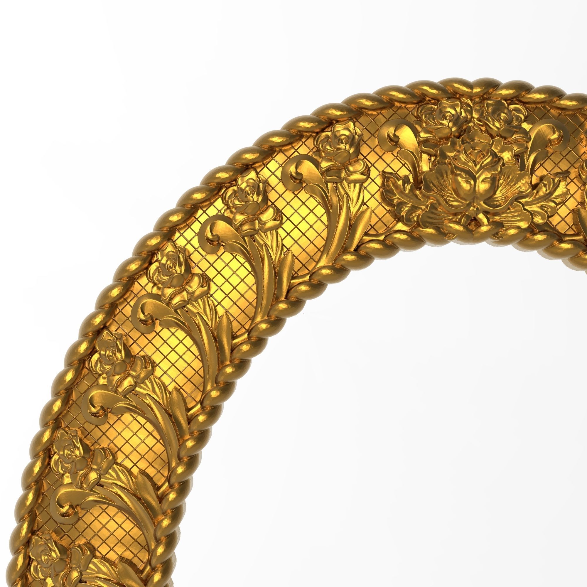 Carved Picture Frame 3D model_1