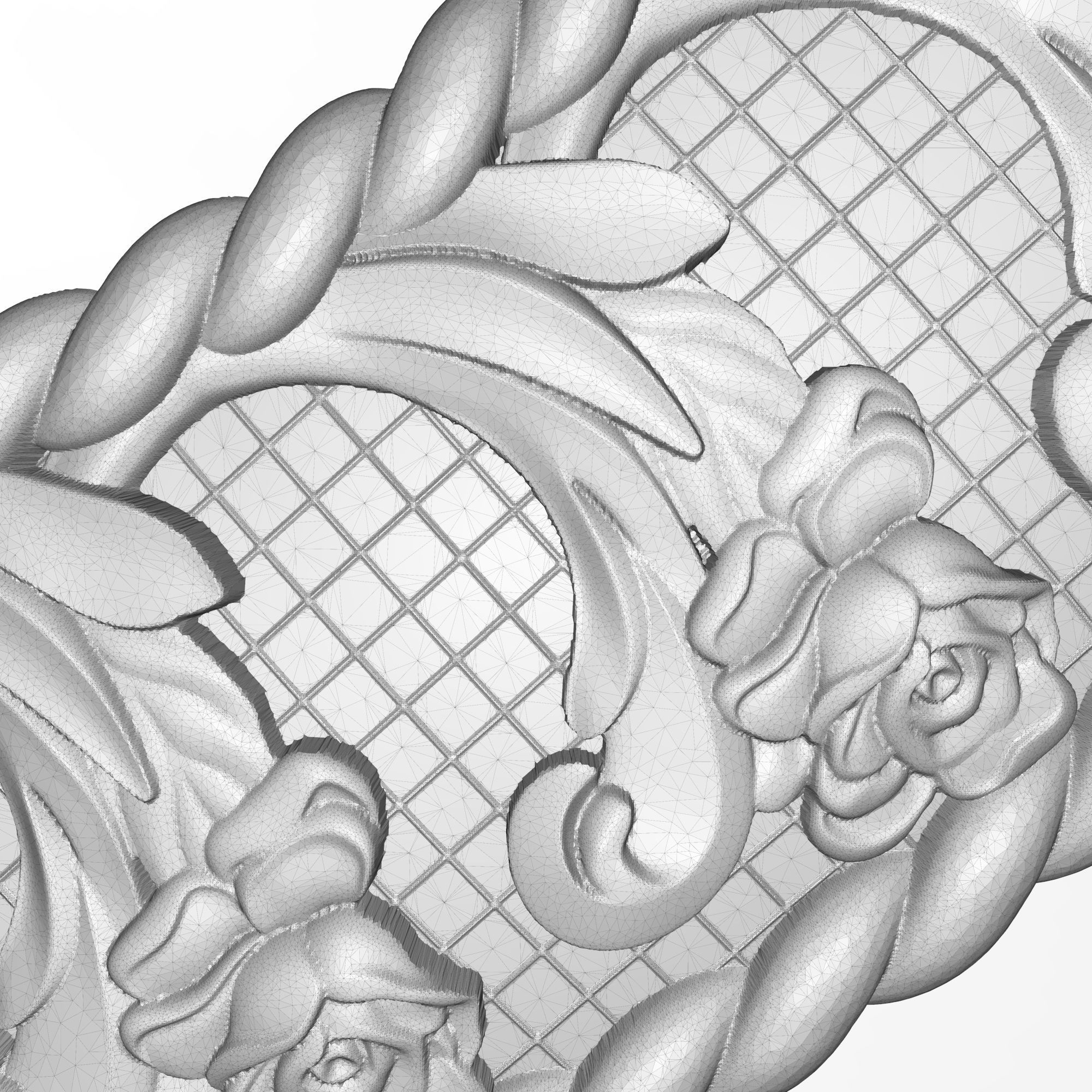 Carved Picture Frame 3D model_8