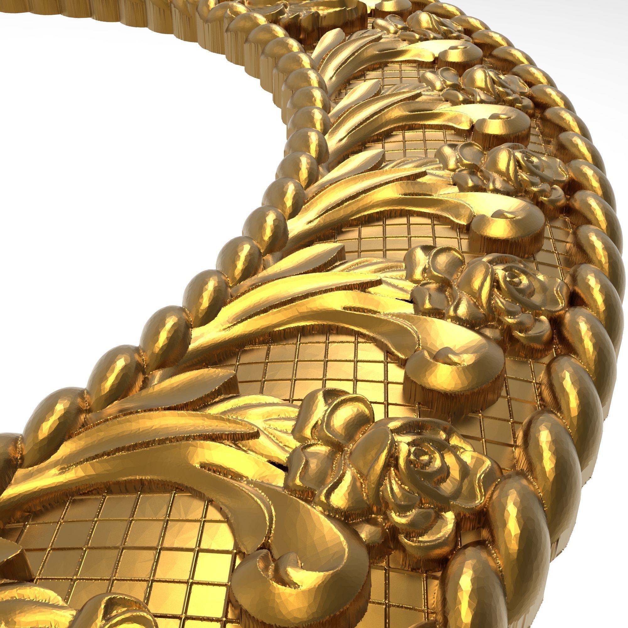 Carved Picture Frame 3D model_4