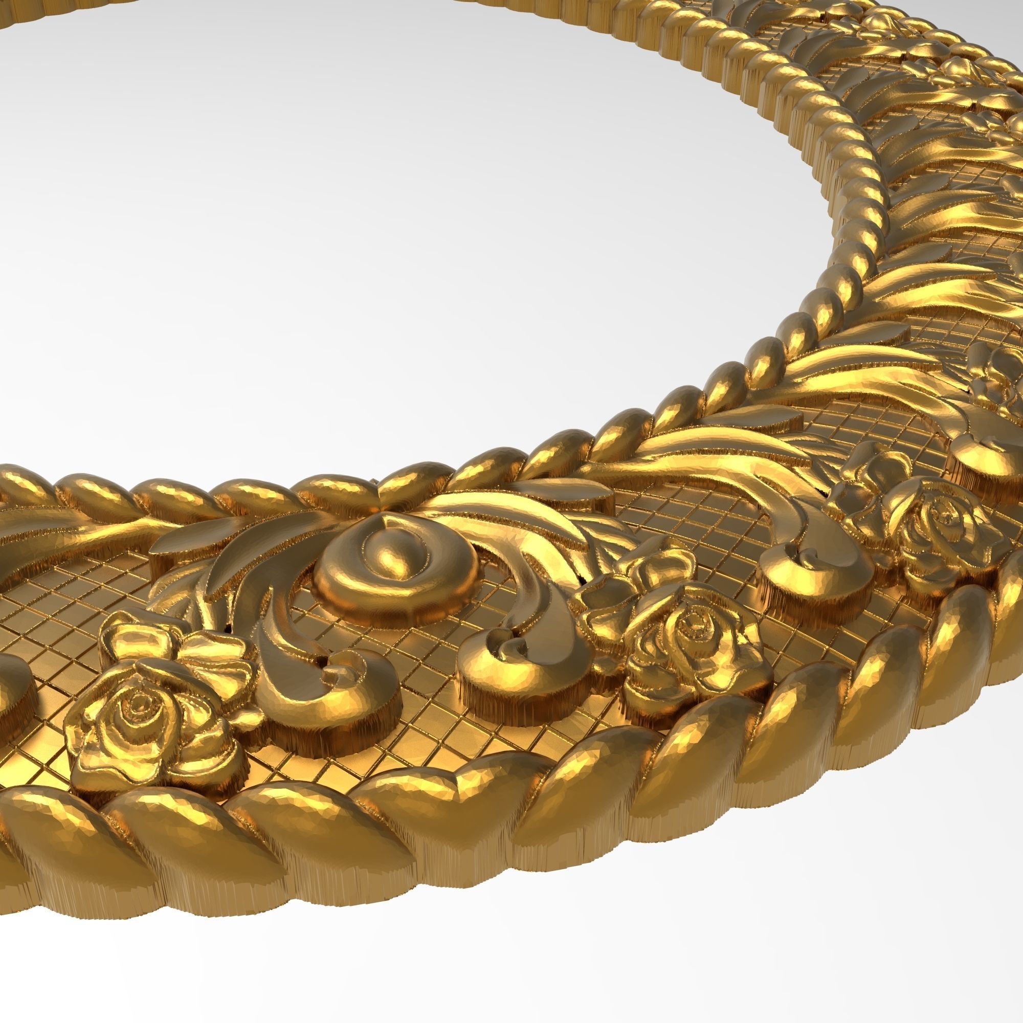 Carved Picture Frame 3D model_3