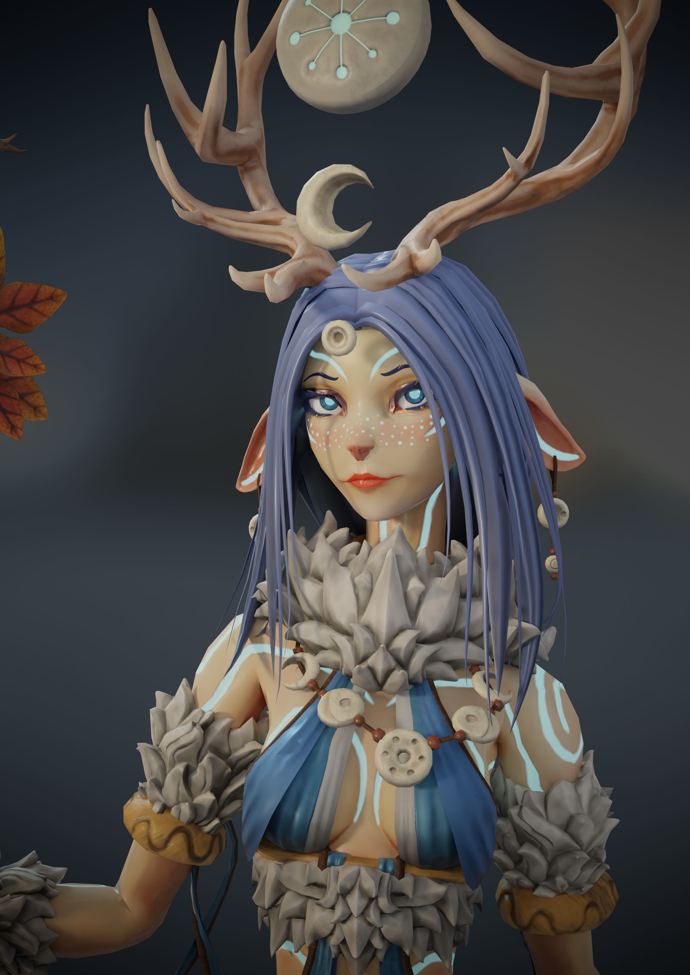 Skathi The Winter Guide - Game Ready Character Low-poly 3D model_6