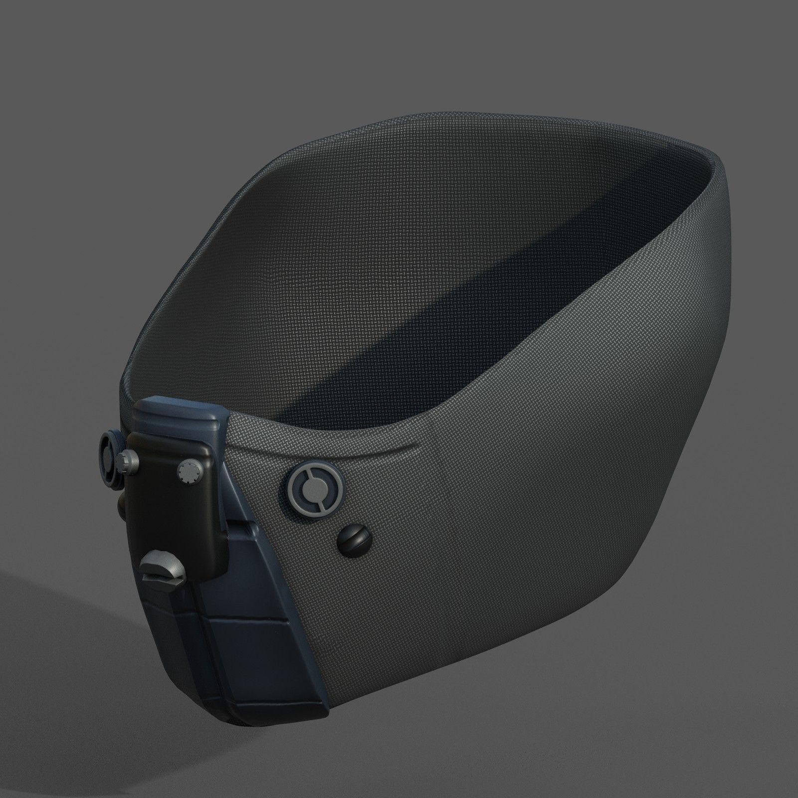 Gas mask respirator scifi futuristic 3d  Low-poly 3D model_9