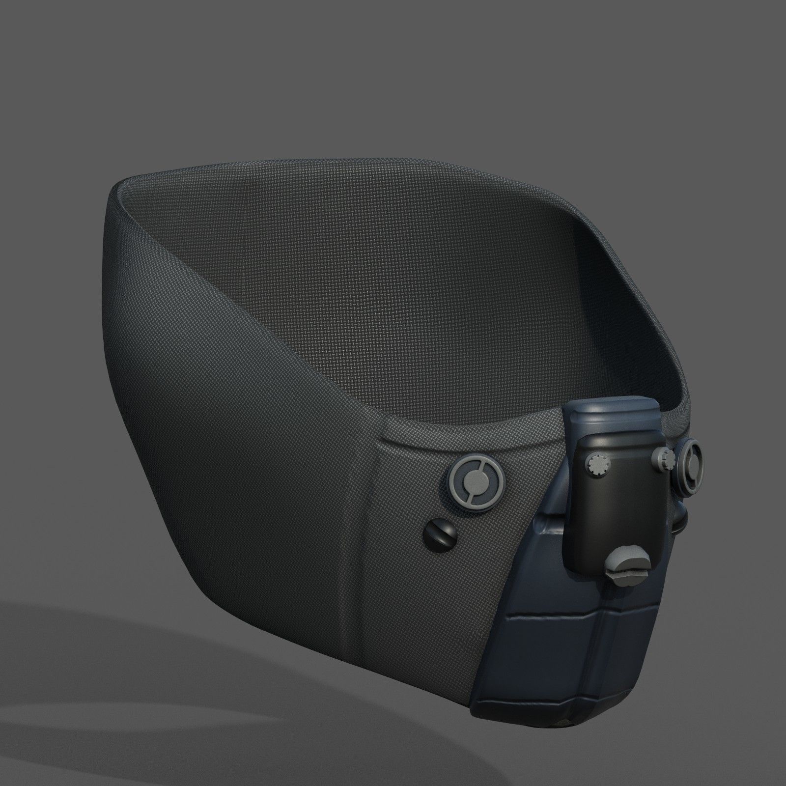 Gas mask respirator scifi futuristic 3d  Low-poly 3D model_3