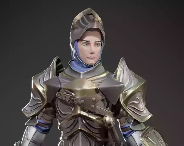 Stylized Knight - Game Ready Character Low-poly 3D model