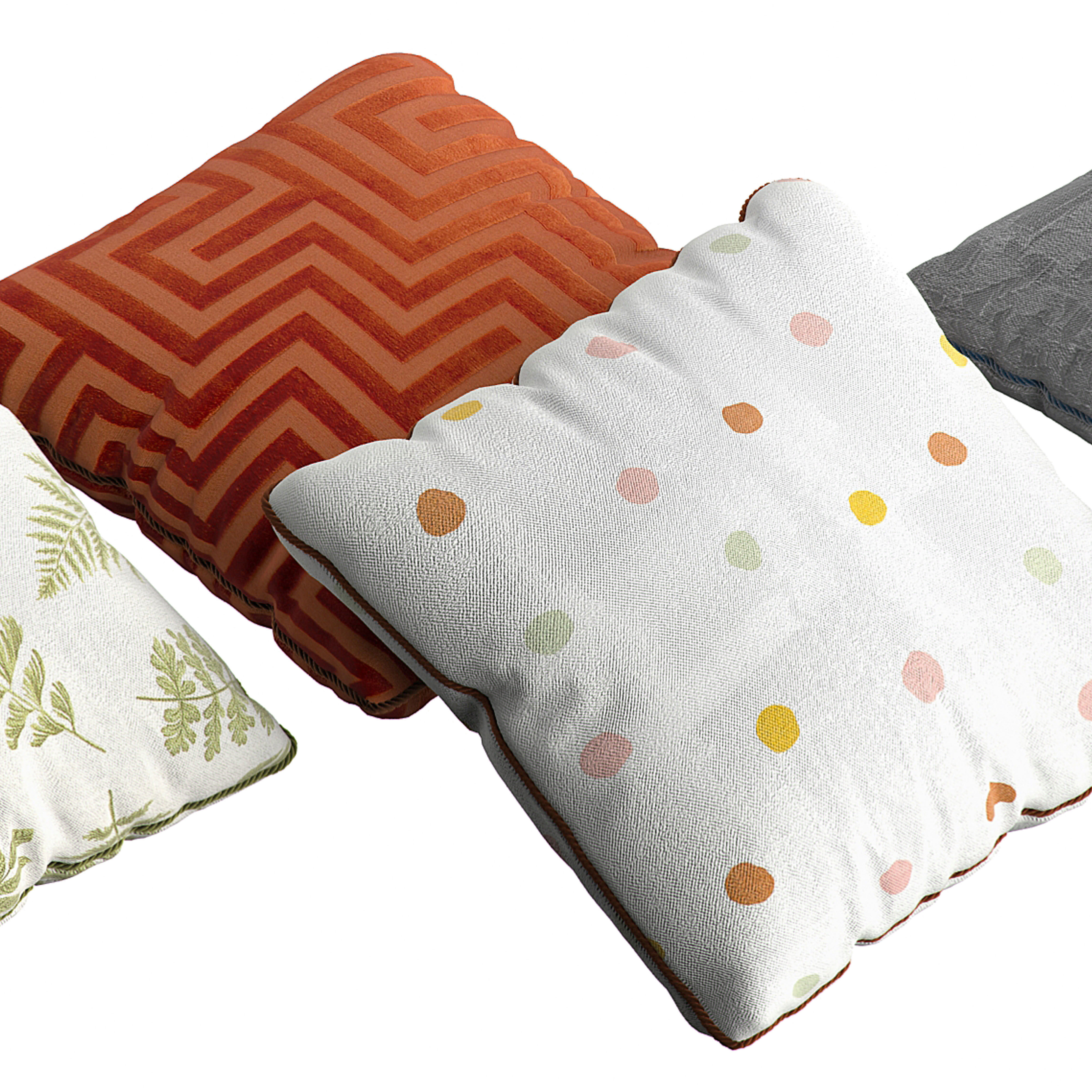 H and M Pillow Set 1 3D model_1