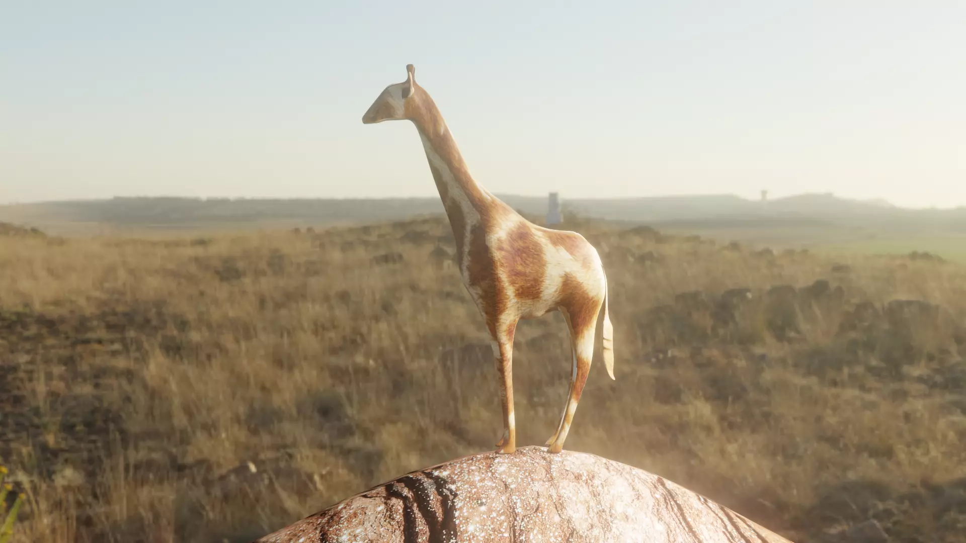 Giraffe low poly 3D model Free low-poly 3D model