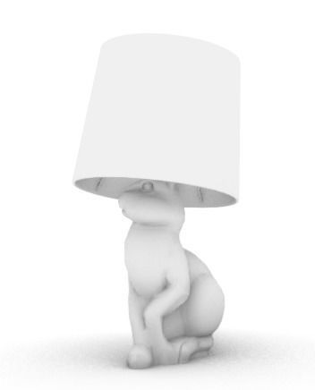 rabbit lamp 3D print model_1