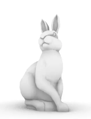 rabbit lamp 3D print model_0