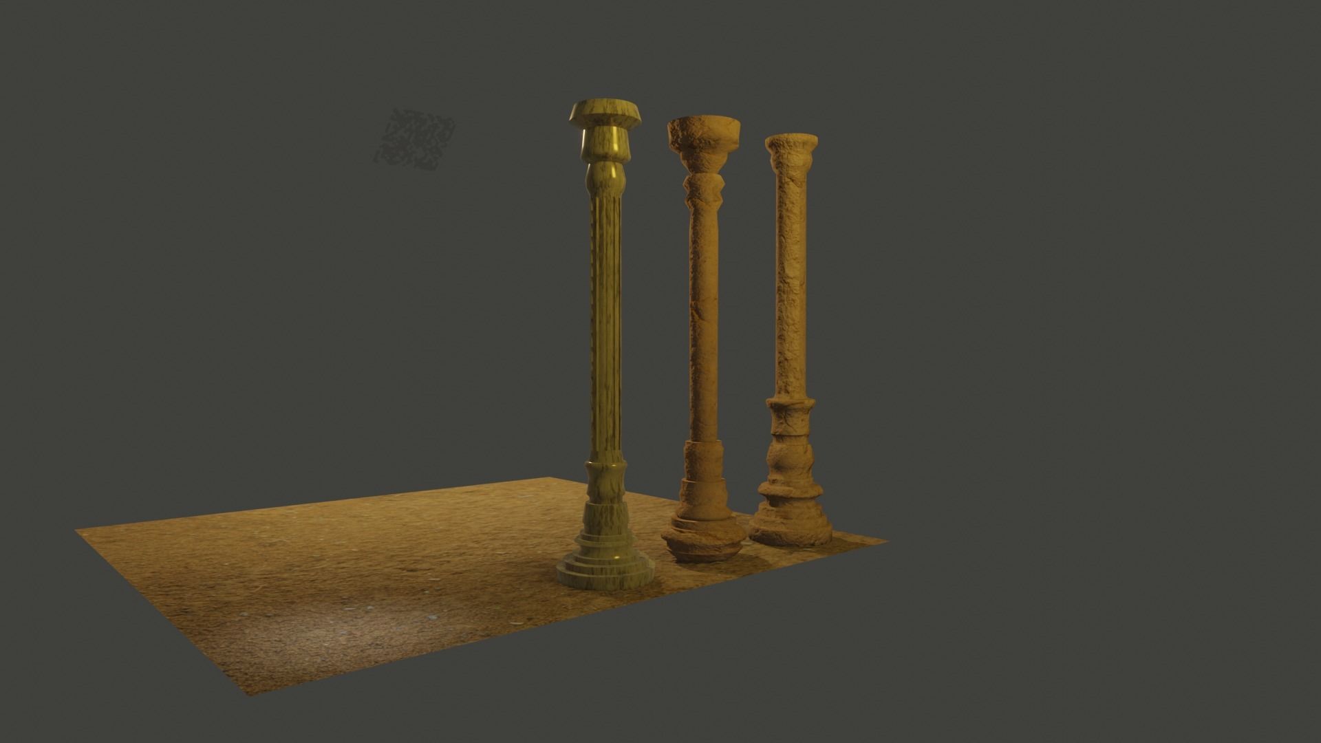 Antic Assets Pack  Free low-poly 3D model_4