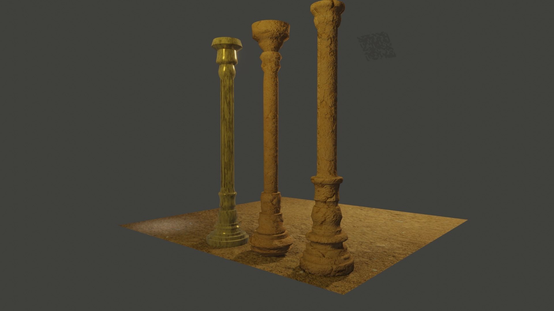 Antic Assets Pack  Free low-poly 3D model_5