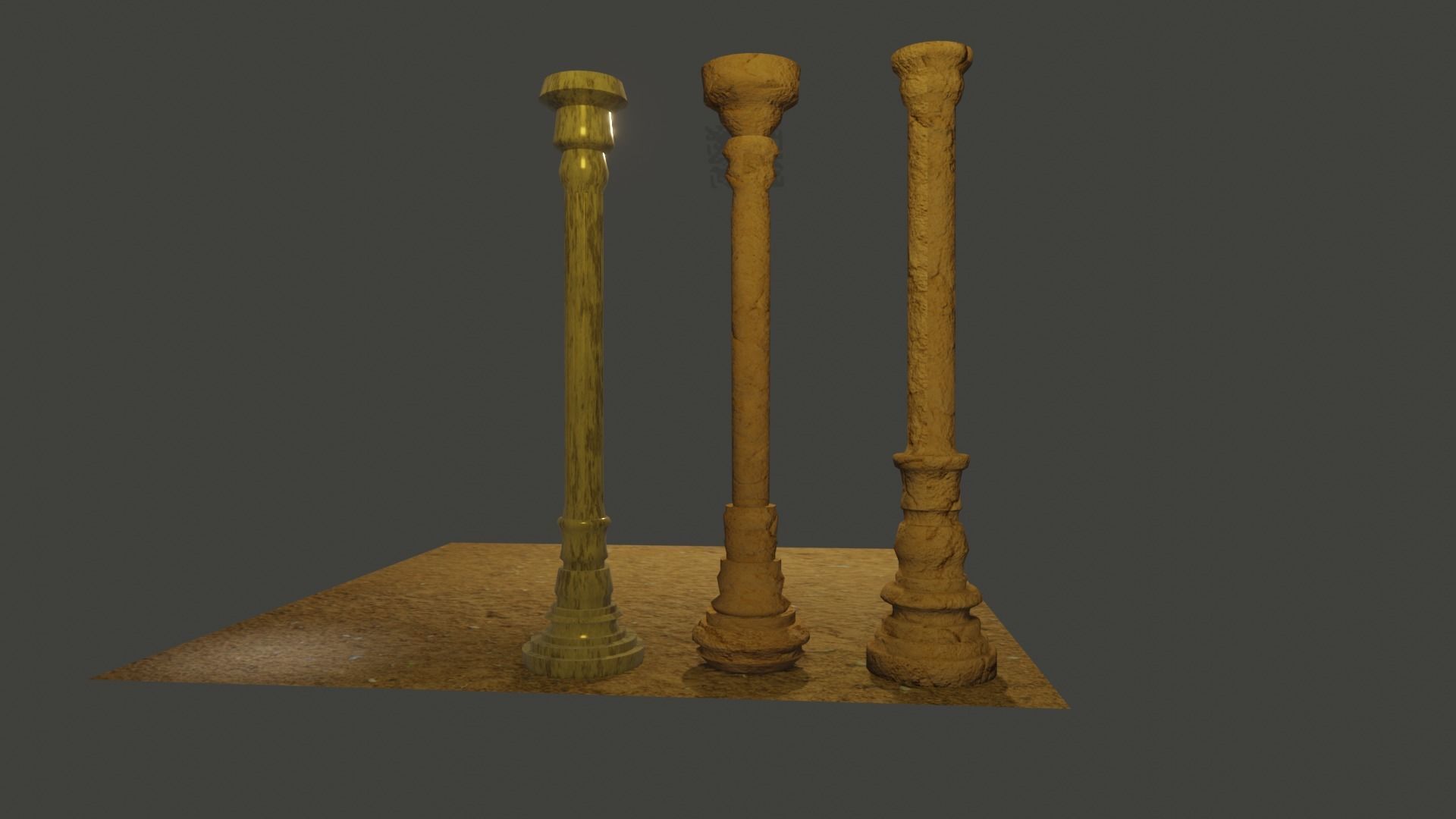 Antic Assets Pack  Free low-poly 3D model_3