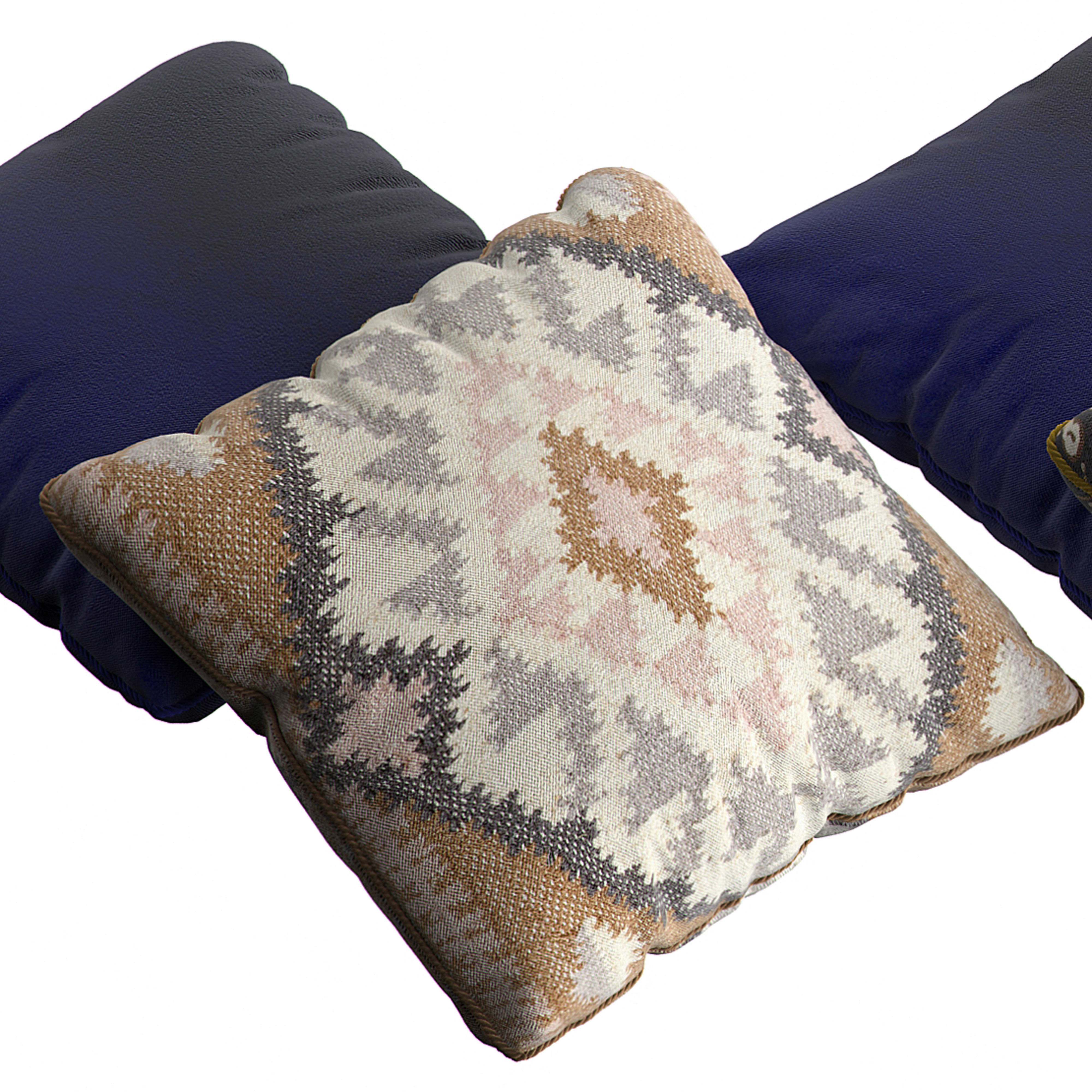 H and M Pillow Set 2 3D model_1