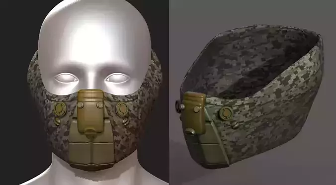 Gas mask respirator scifi futuristic 3d 