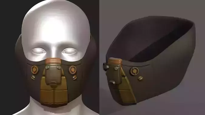 Gas mask respirator scifi futuristic 3d Artist 