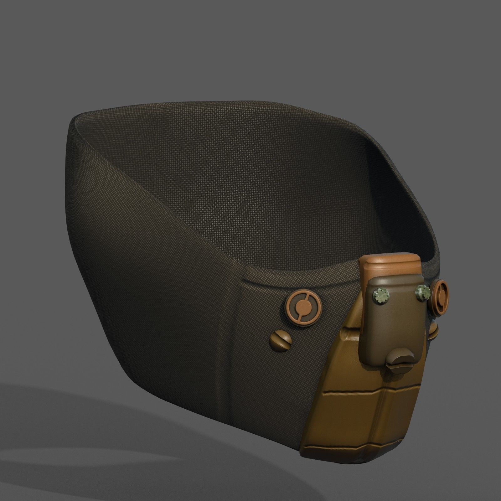 Gas mask respirator scifi futuristic 3d Artist Low-poly 3D model_2