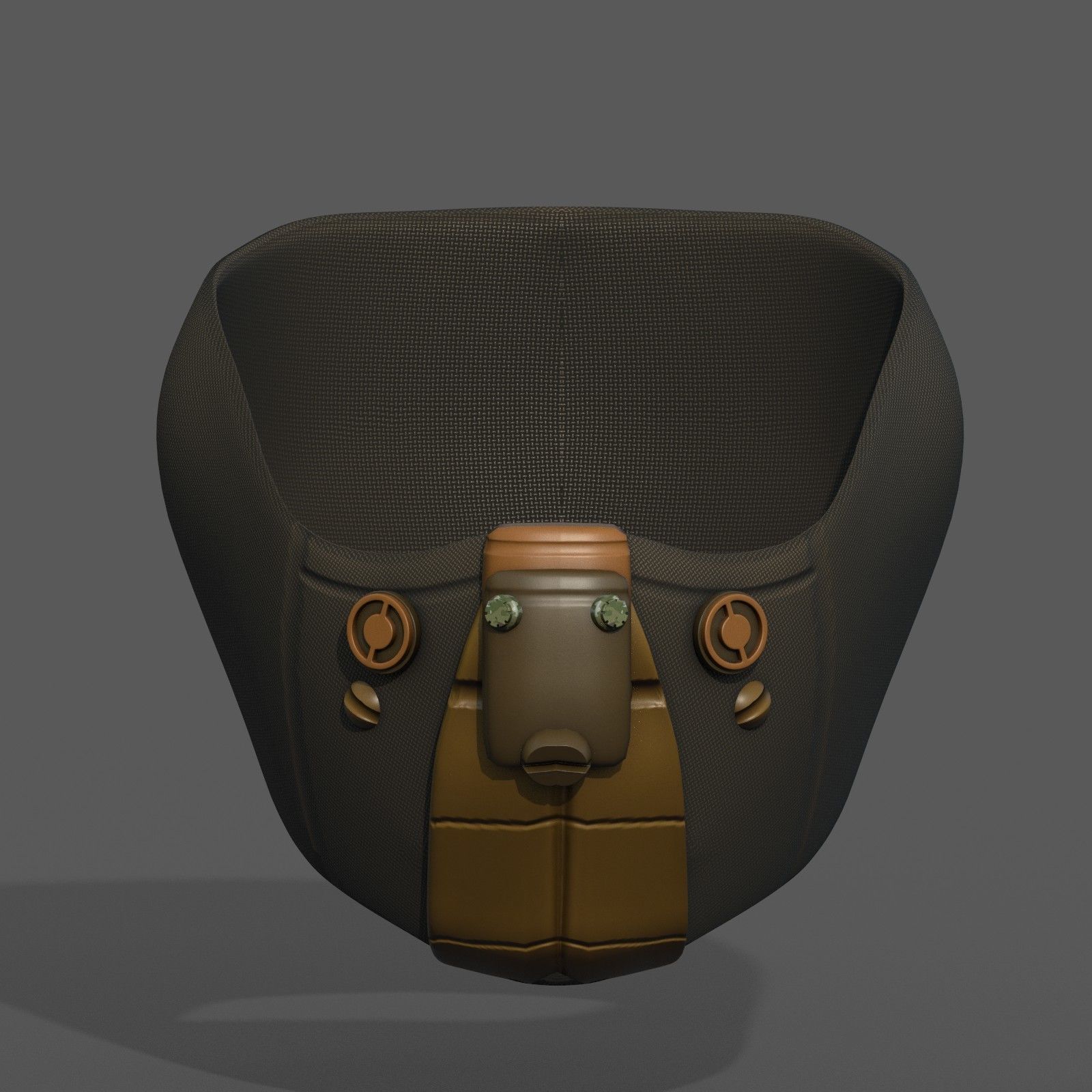 Gas mask respirator scifi futuristic 3d Artist Low-poly 3D model_1