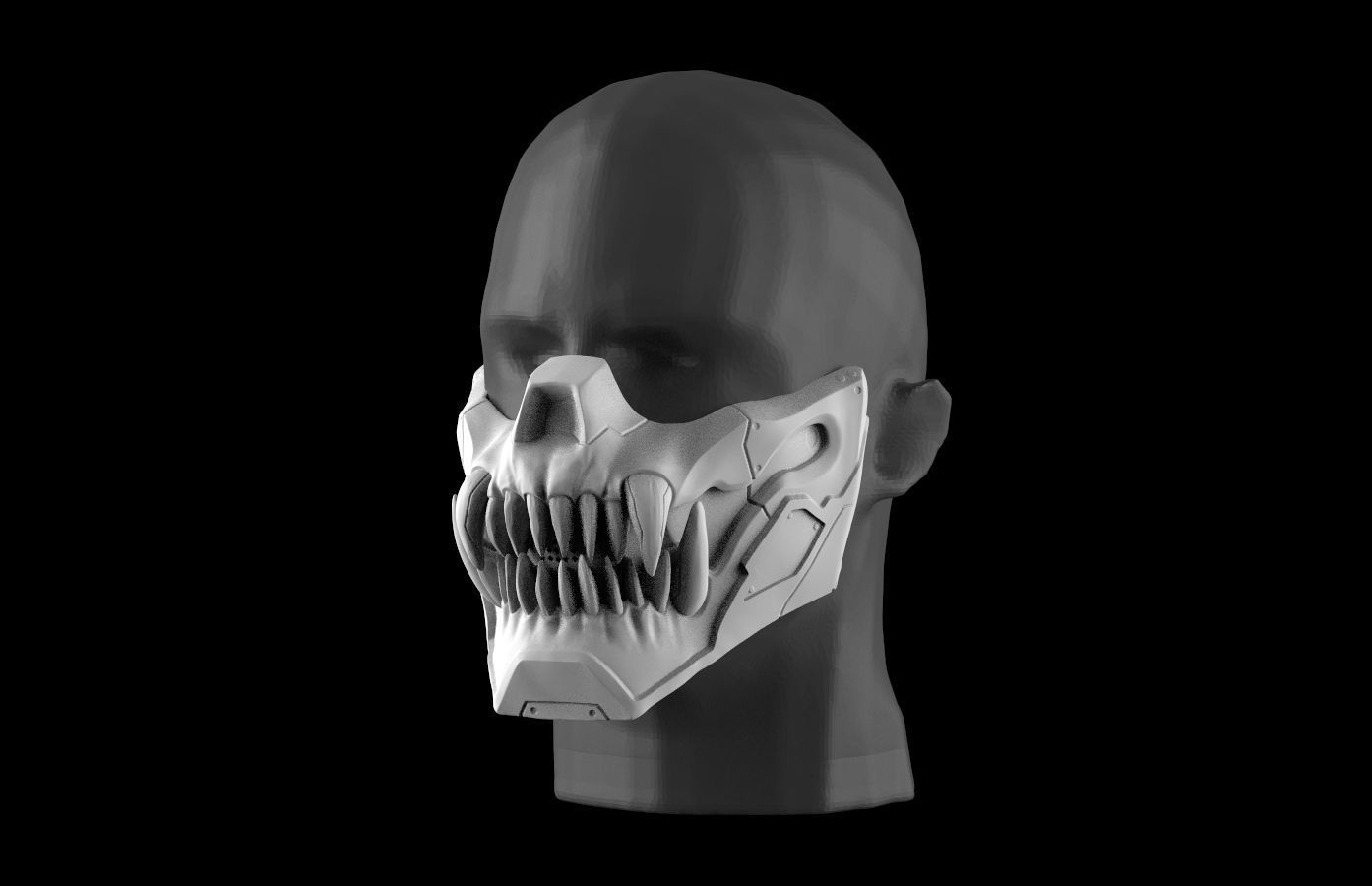 FUTURE NINJA MASK 3D print model_4