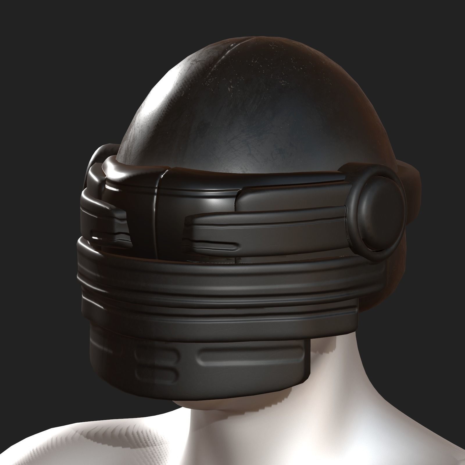 Helmet scifi fantasy futuristic military Scifi  Low-poly 3D model_4