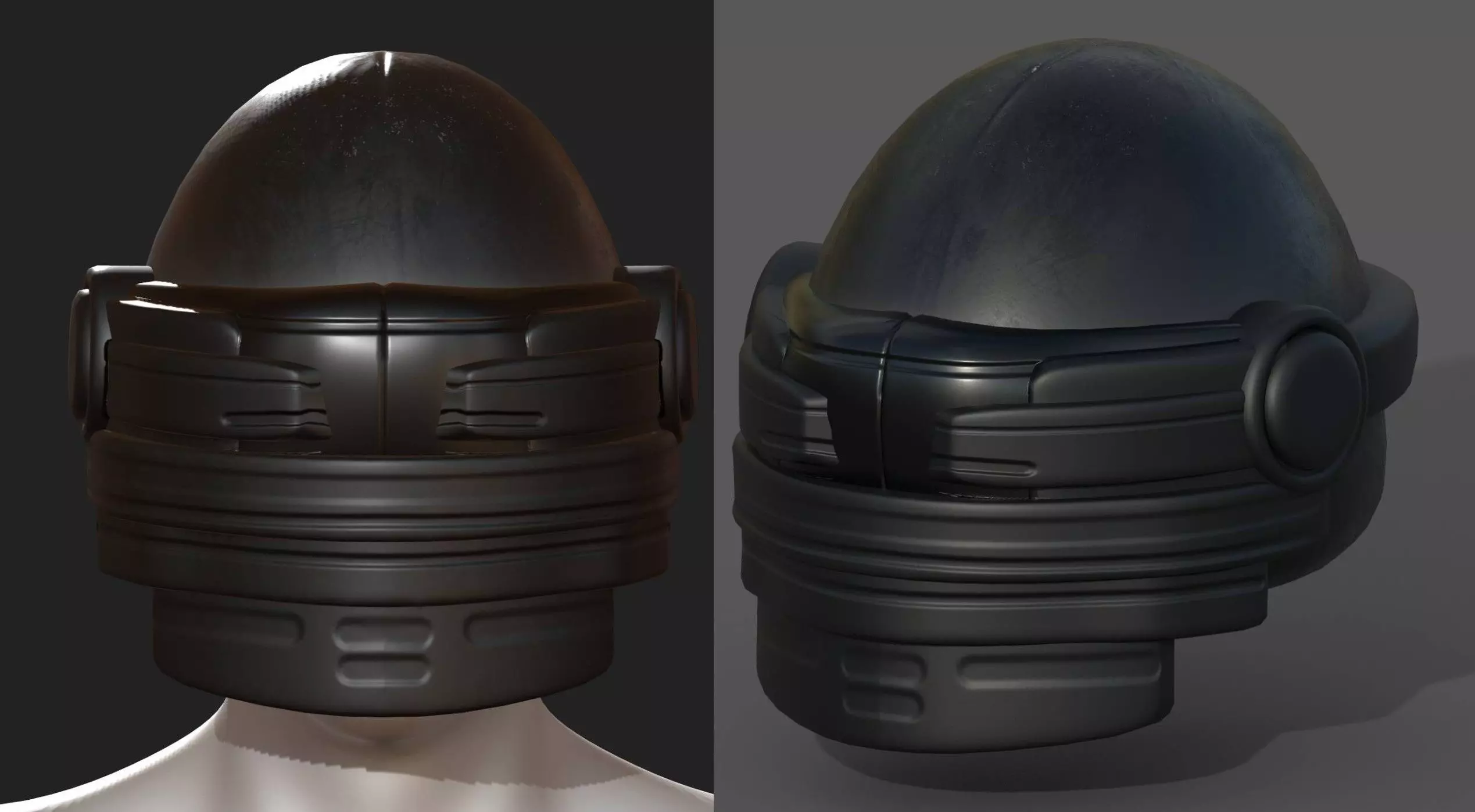 Helmet scifi fantasy futuristic military Scifi  Low-poly 3D model_0