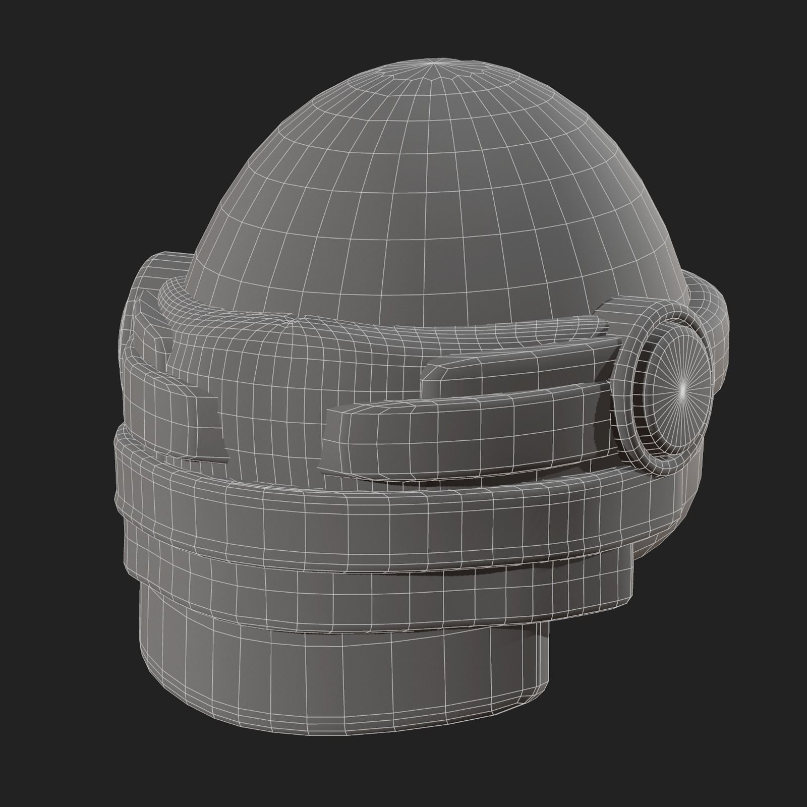 Helmet scifi fantasy futuristic military Scifi  Low-poly 3D model_10