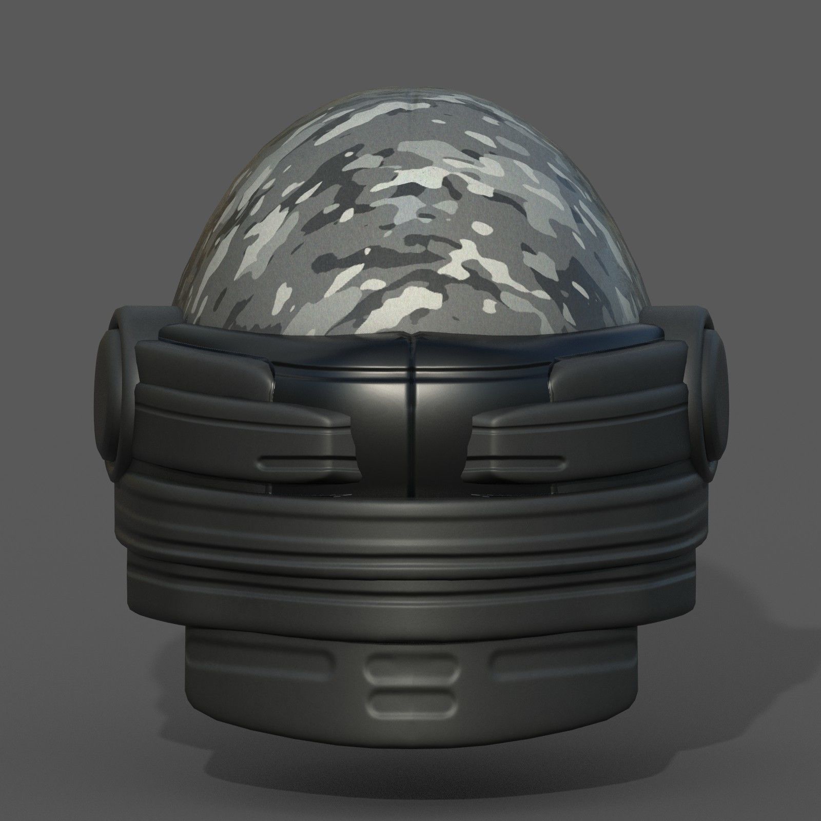 Helmet scifi military combat 3d  Low-poly 3D model_1
