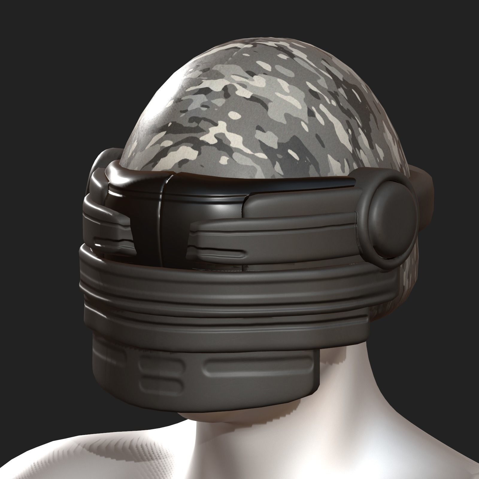 Helmet scifi military combat 3d  Low-poly 3D model_6