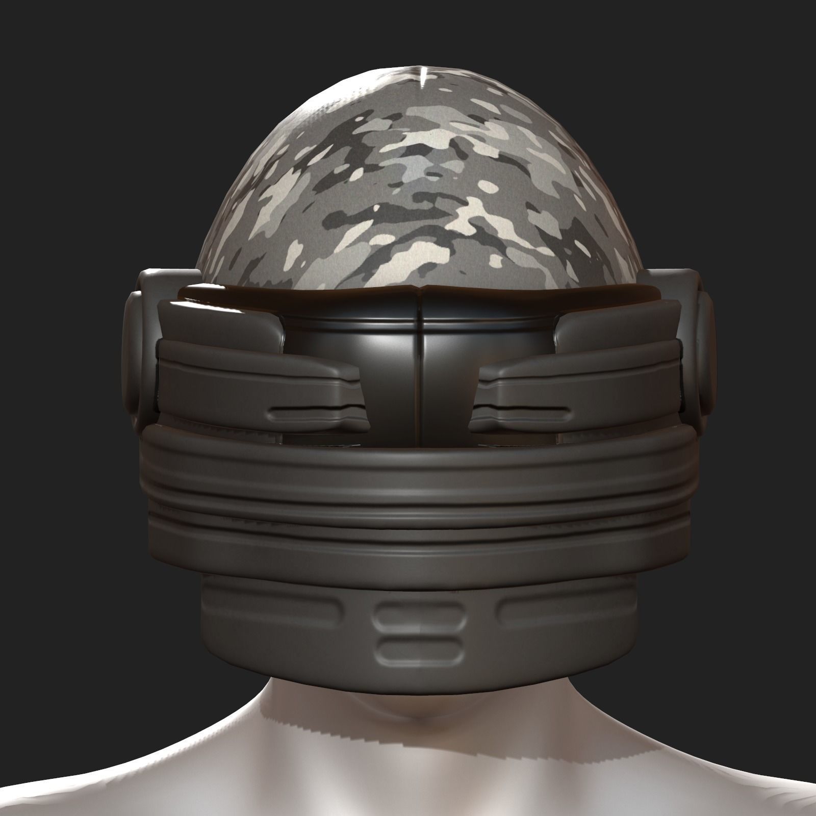 Helmet scifi military combat 3d  Low-poly 3D model_5
