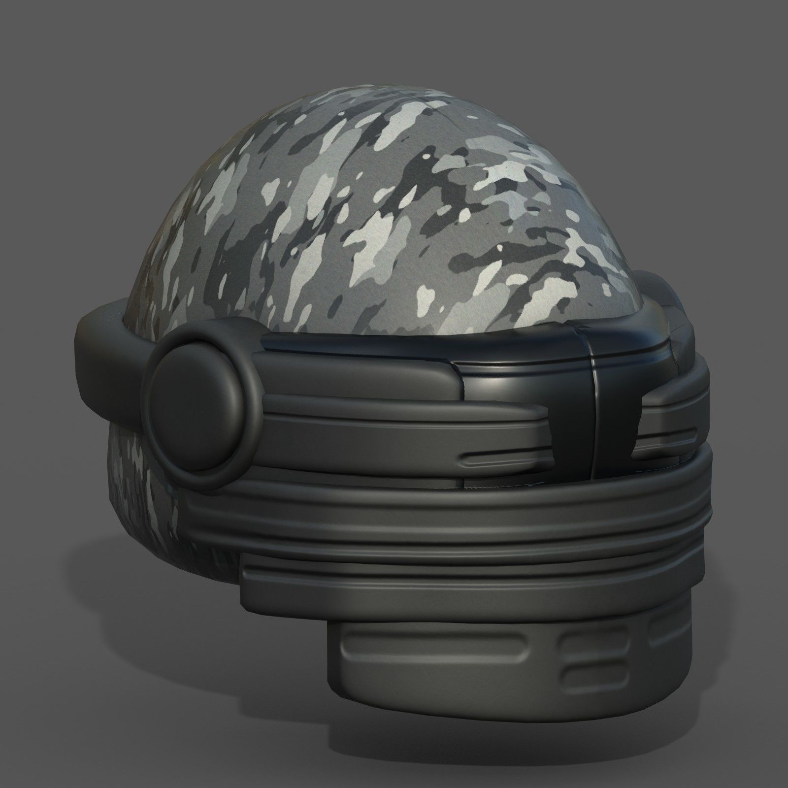 Helmet scifi military combat 3d  Low-poly 3D model_3