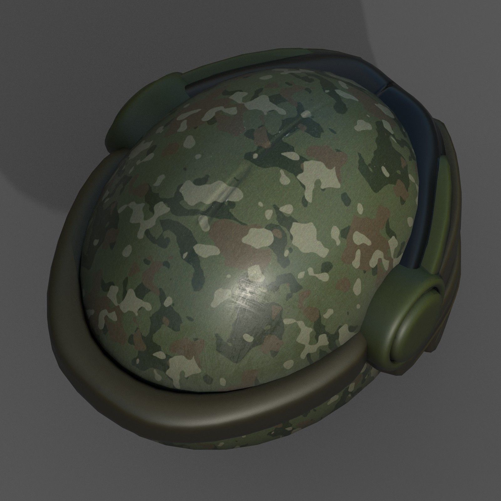 Helmet scifi military combat 3d model Low-poly 3D model_6