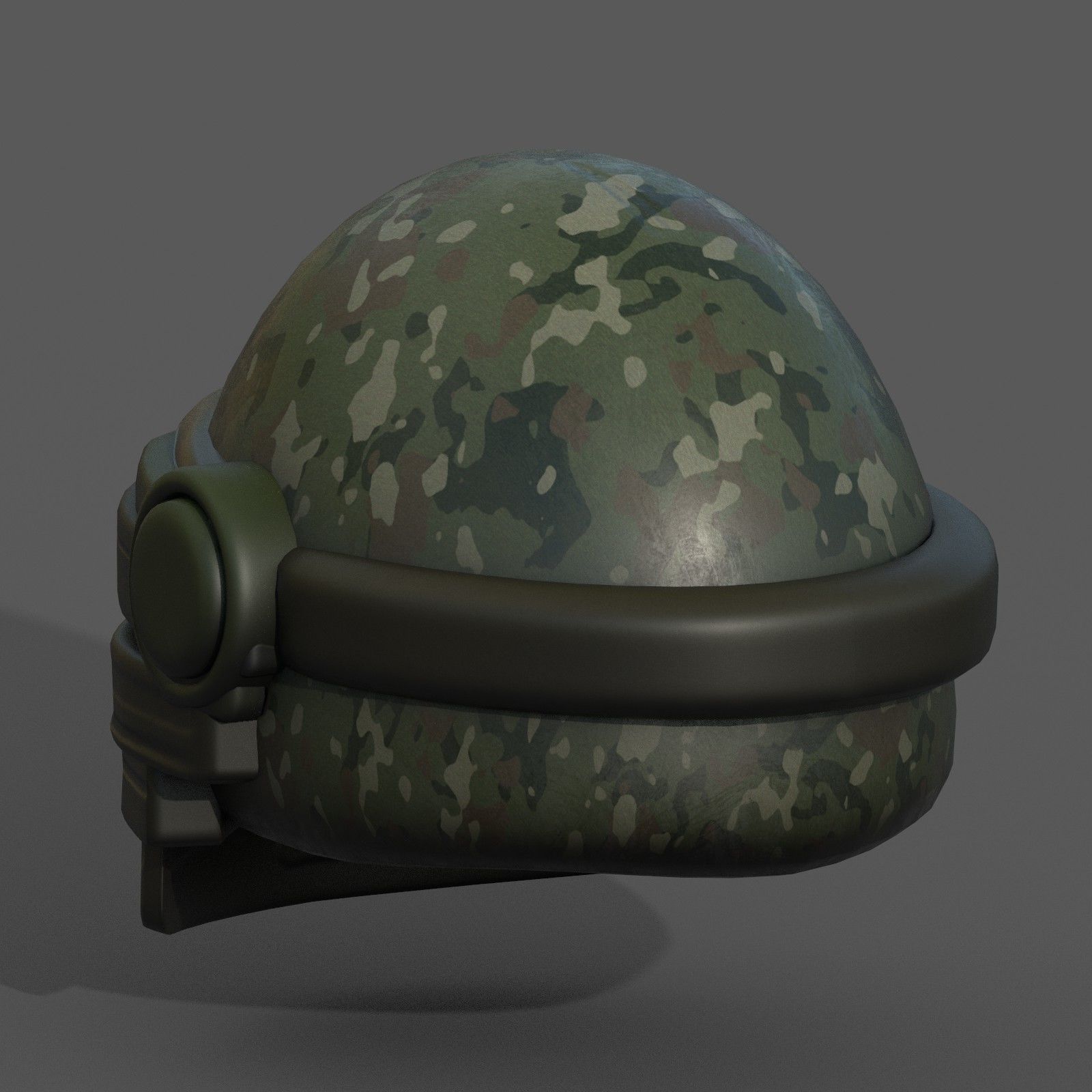 Helmet scifi military combat 3d model Low-poly 3D model_4