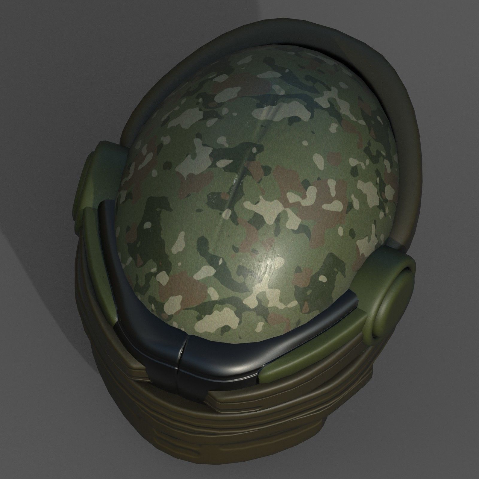 Helmet scifi military combat 3d model Low-poly 3D model_7