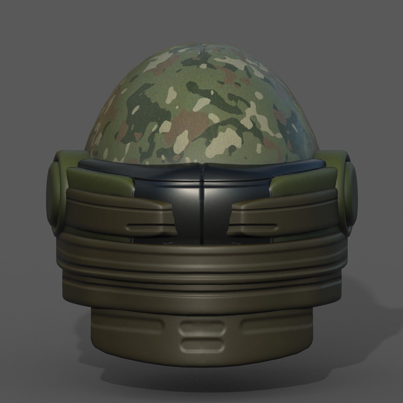 Helmet scifi military combat 3d model Low-poly 3D model_9