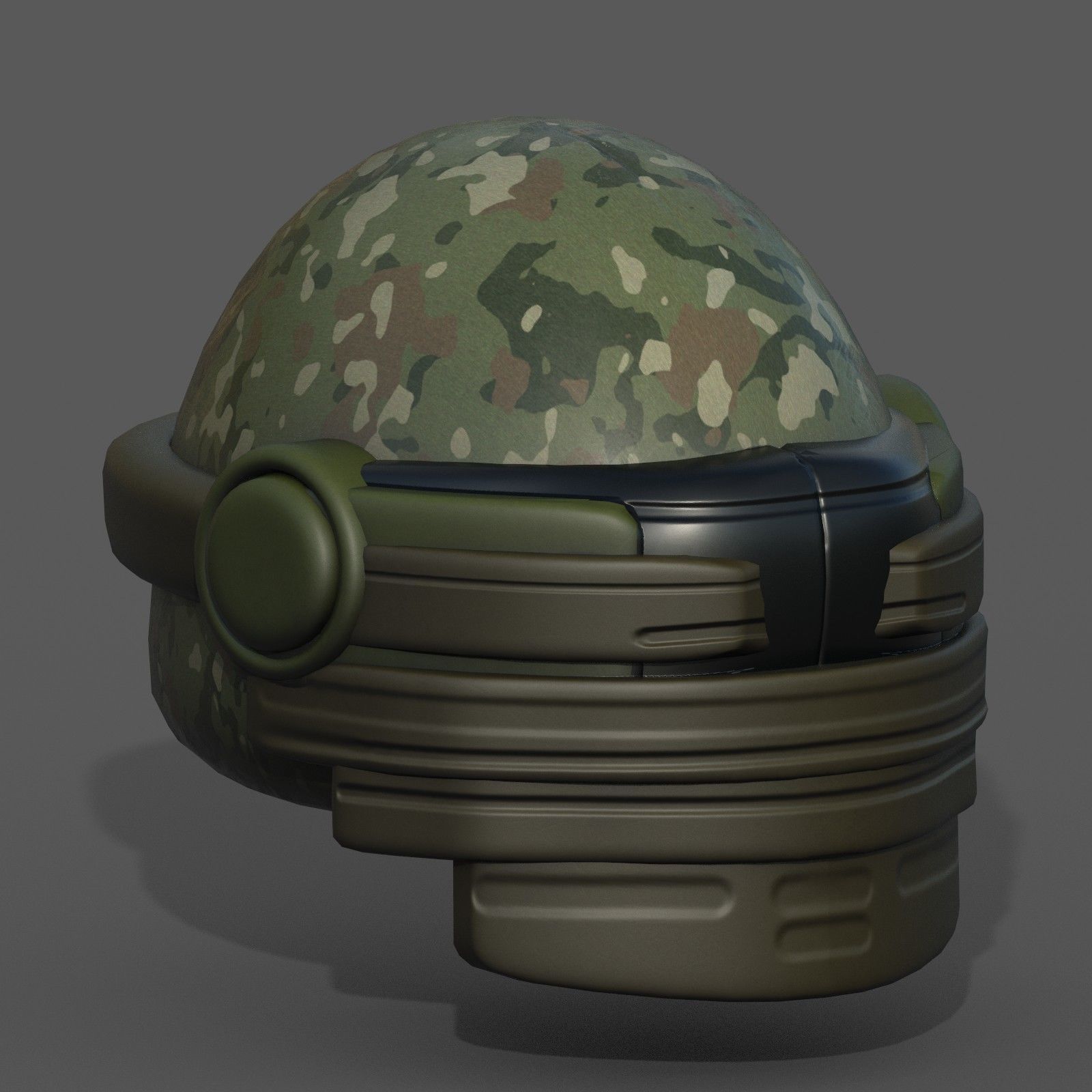 Helmet scifi military combat 3d model Low-poly 3D model_5