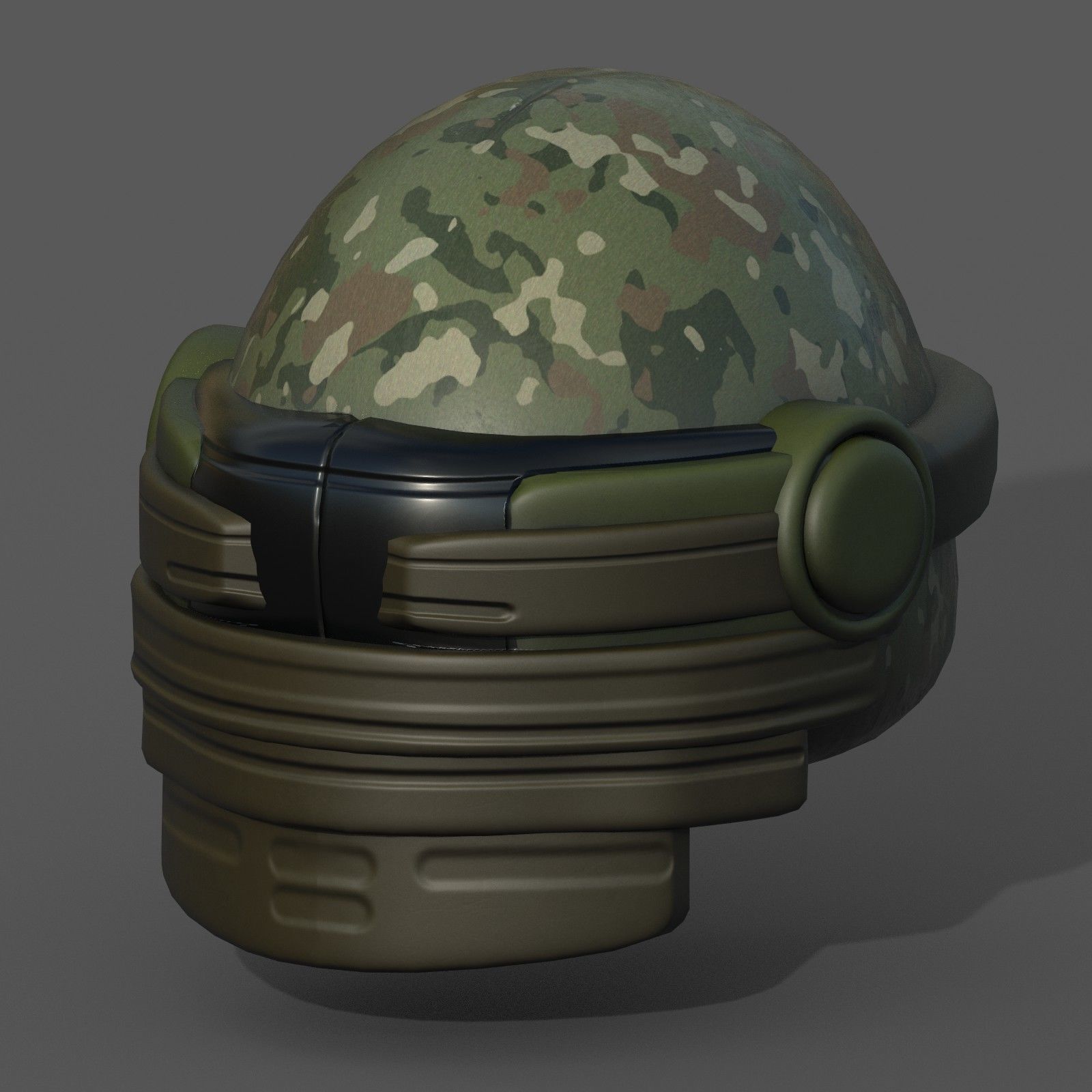 Helmet scifi military combat 3d model Low-poly 3D model_3