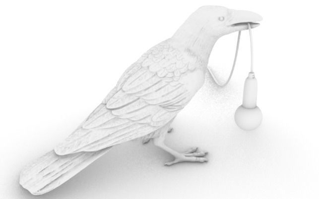 bird lamp 3D print model_4