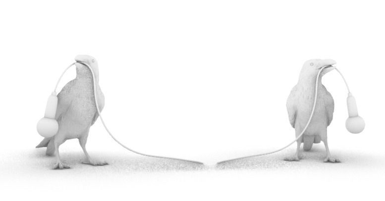 bird lamp 3D print model_1