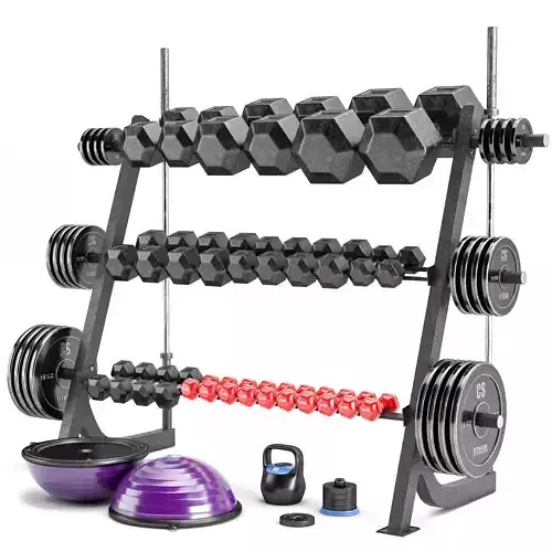 gym-collection dumbbell rack 3D model