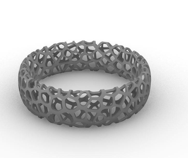 Algorithm of Grasshopper Rhino for create Voronoi ring 3D print model_6