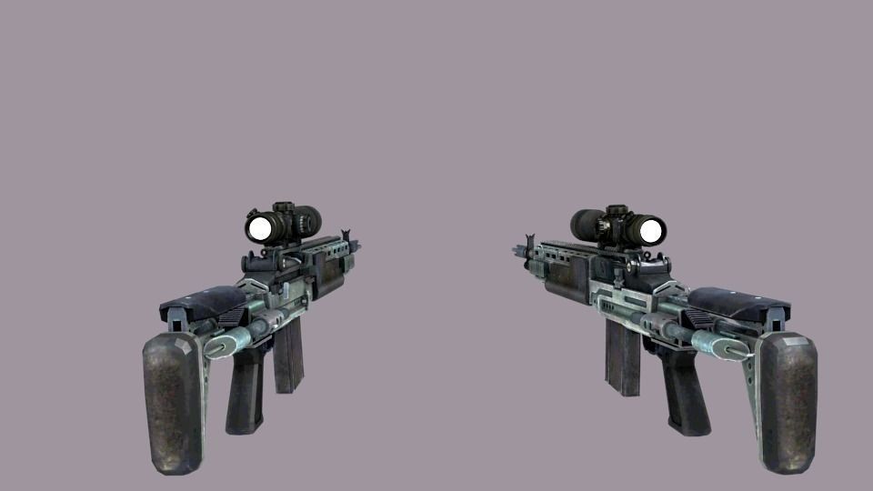 PACK OF 3 SNIPER GUNS LOW POLY MODELS Low-poly 3D model_11