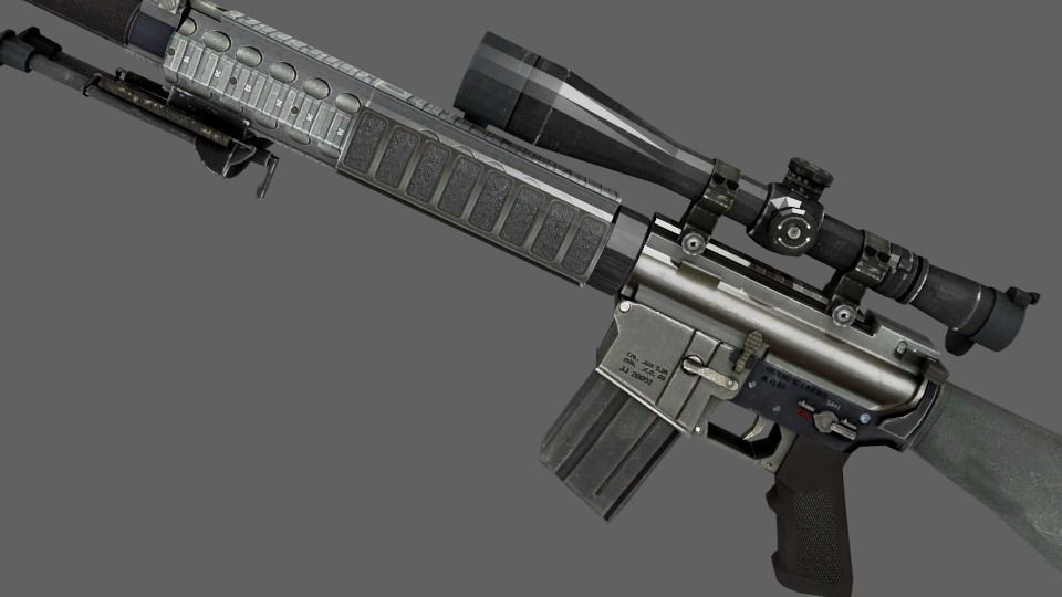 PACK OF 3 SNIPER GUNS LOW POLY MODELS Low-poly 3D model_1