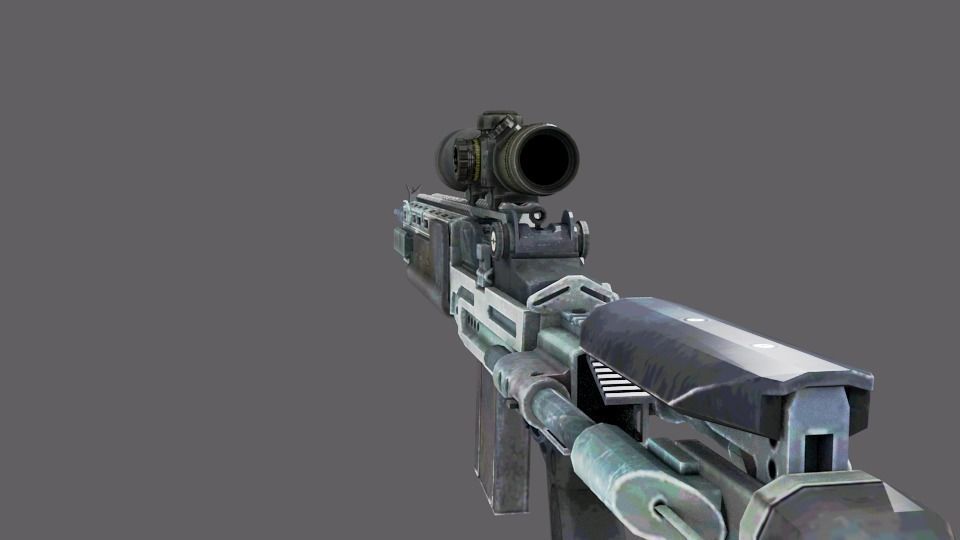 PACK OF 3 SNIPER GUNS LOW POLY MODELS Low-poly 3D model_13