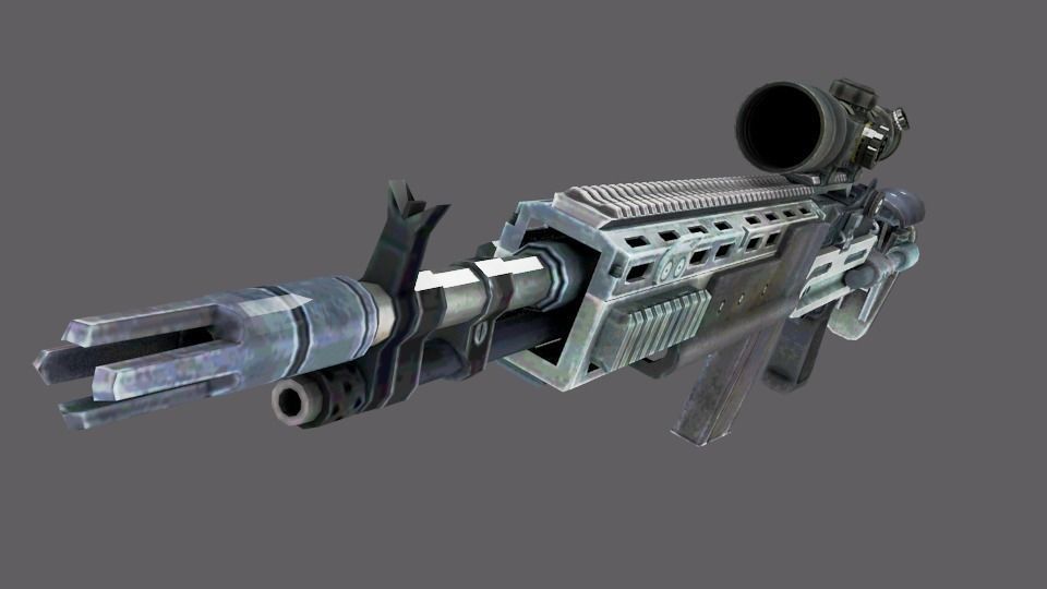 PACK OF 3 SNIPER GUNS LOW POLY MODELS Low-poly 3D model_12