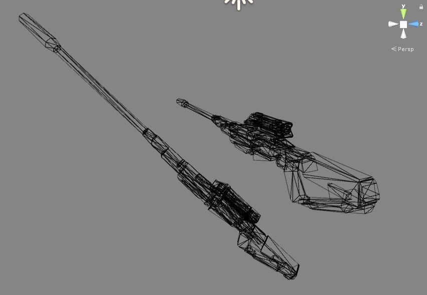 PACK OF 3 SNIPER GUNS LOW POLY MODELS Low-poly 3D model_21