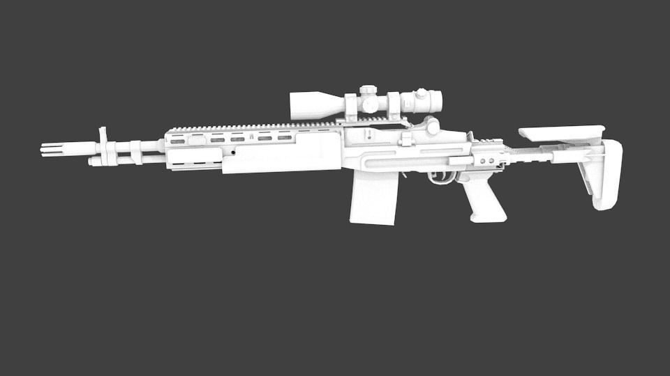 PACK OF 3 SNIPER GUNS LOW POLY MODELS Low-poly 3D model_14