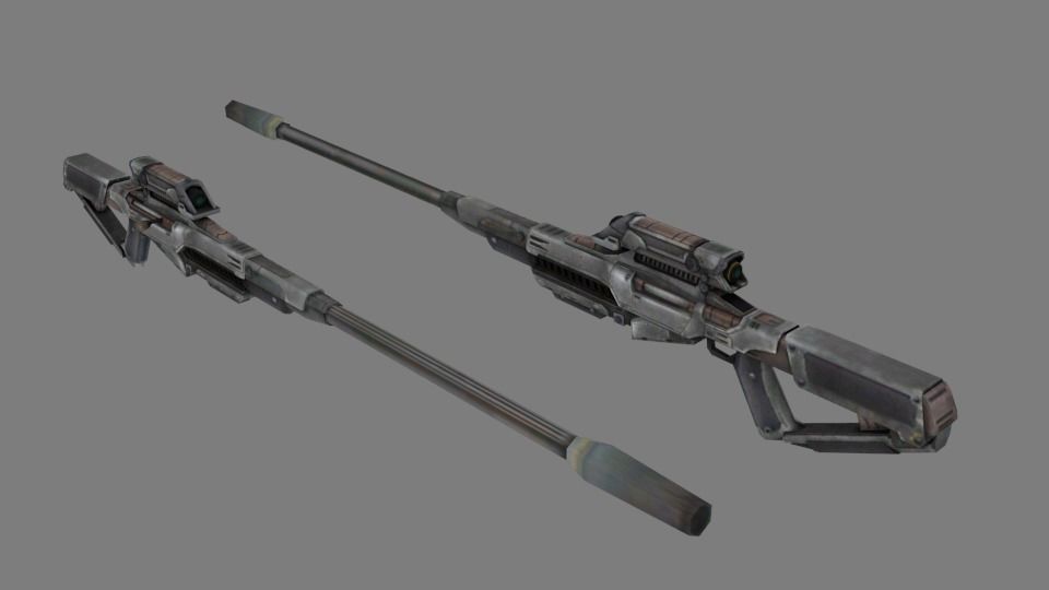 PACK OF 3 SNIPER GUNS LOW POLY MODELS Low-poly 3D model_16