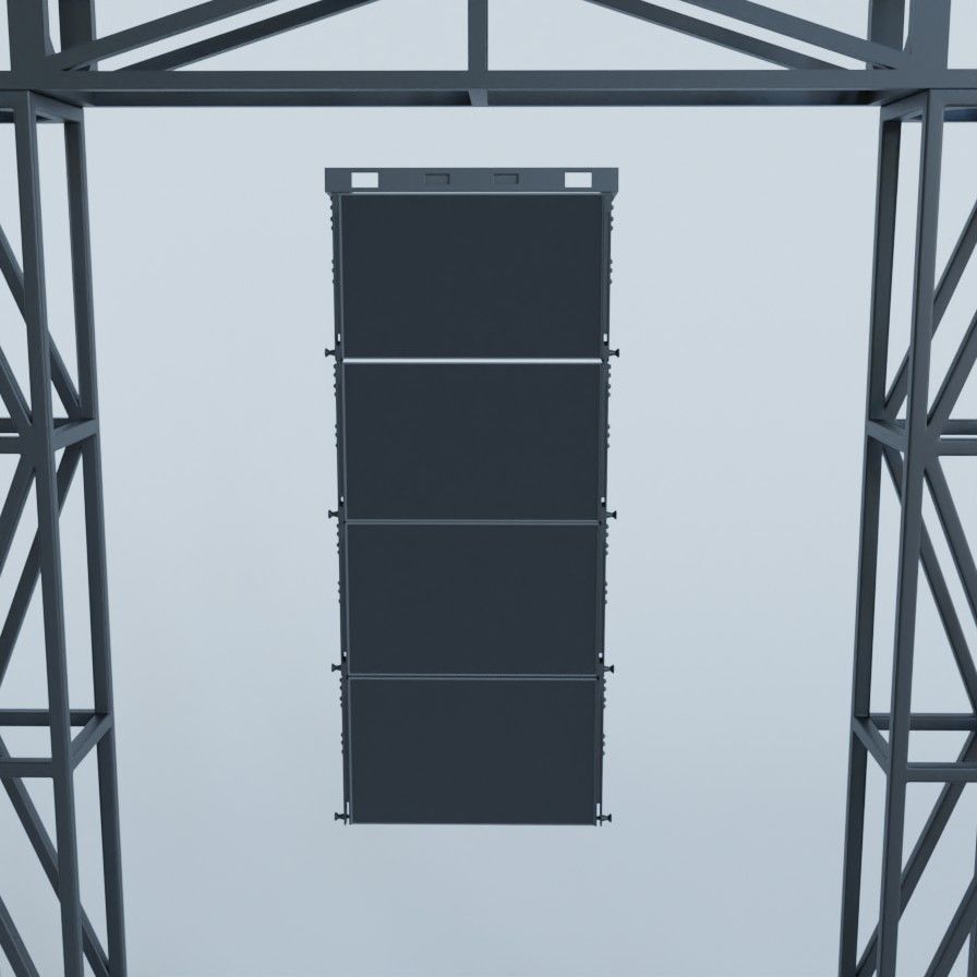 truss system line array Free low-poly 3D model_5