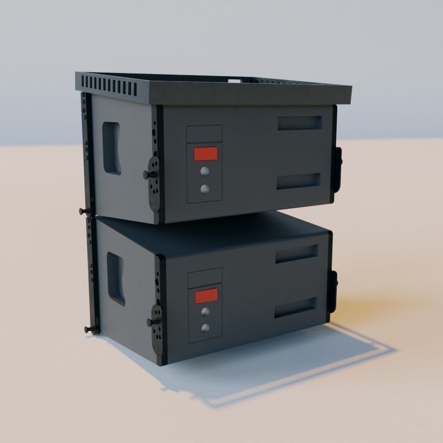 truss system line array Free low-poly 3D model_2