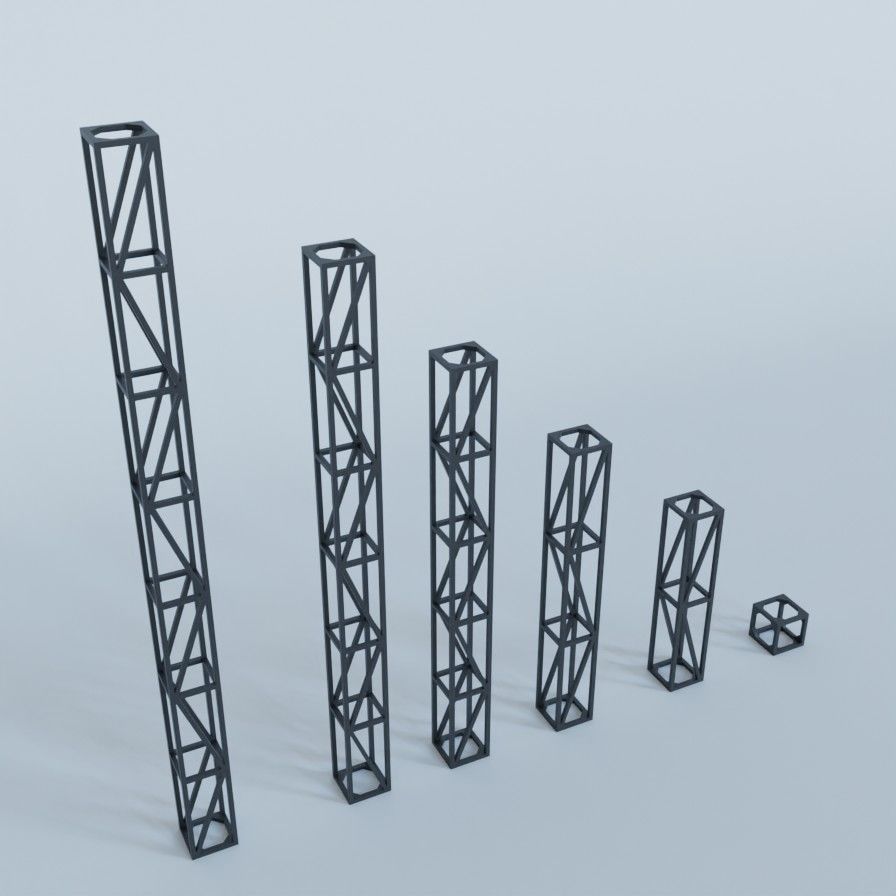 truss system line array Free low-poly 3D model_7