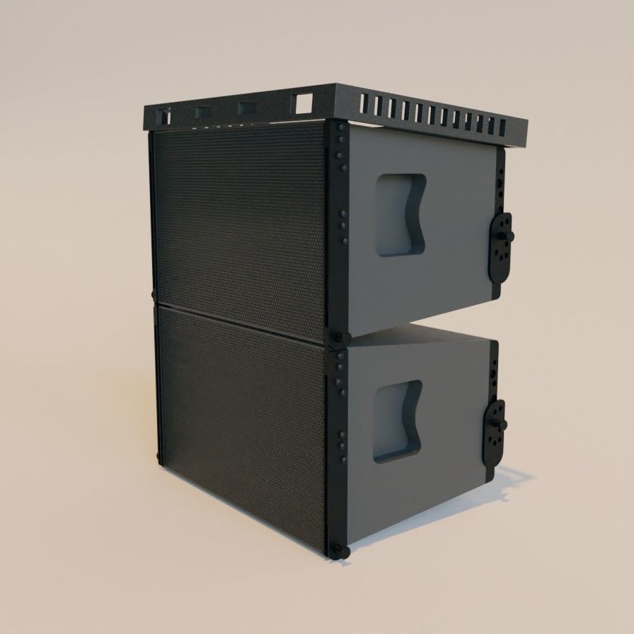 truss system line array Free low-poly 3D model_1