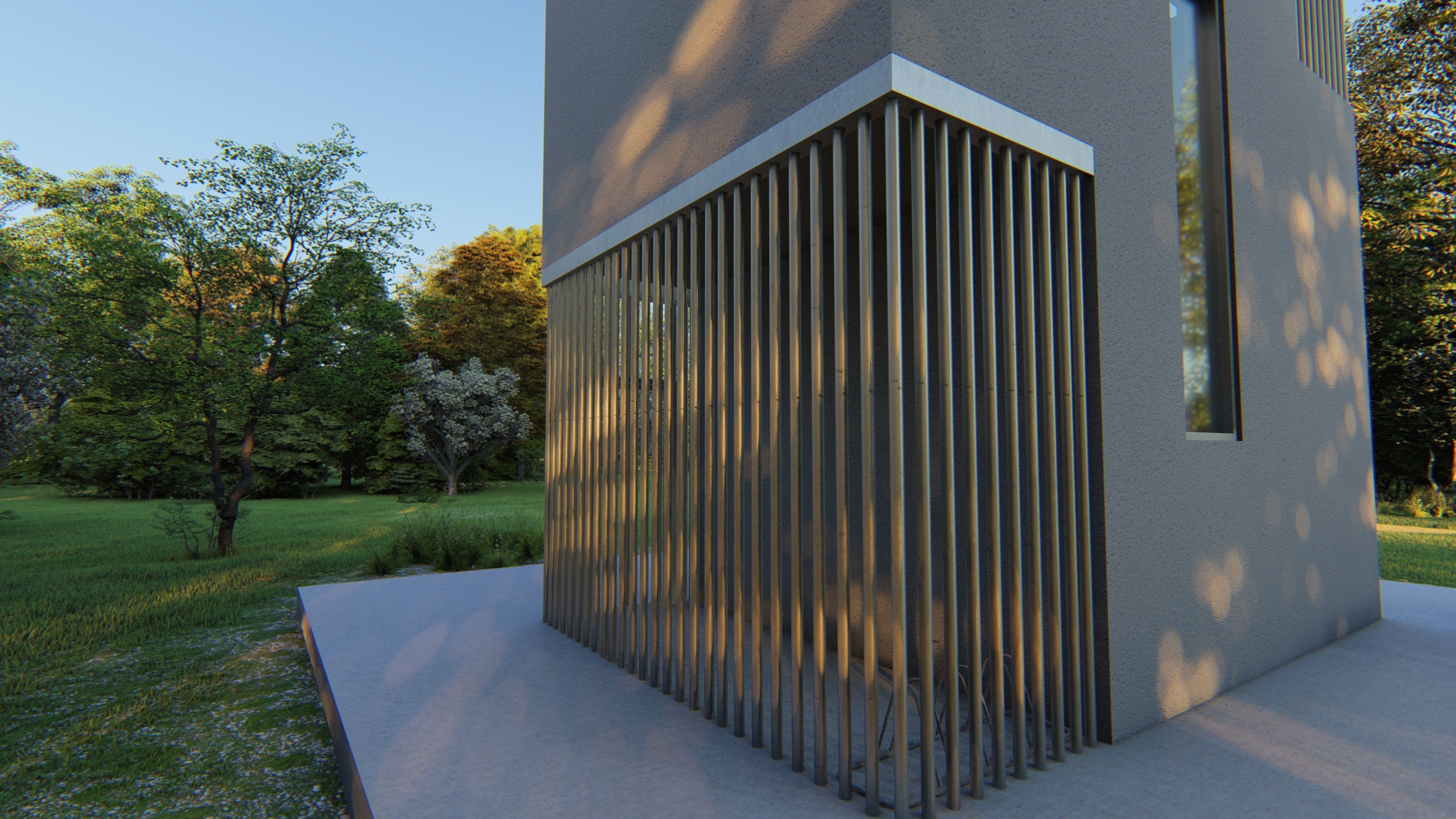 tiny forest house 3D model_2